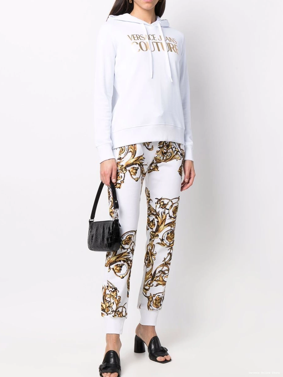 Affordable Versace Jeans pants track Couture baroque-pattern Women 0816